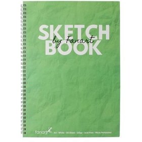 Resim Fanart Academy Sketch Book 120 GR Spiralli 50 YP A4 Yeşil 8673 