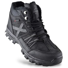 Resim K8 Tam Ortopedik Taban Outdoor Kışlık Erkek Bot Ayakkabı Kaymaz Taban Siyah 
