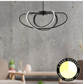 Resim Aura Sarkıt 74 Watt Sarkıt 3 Renkli Ledli Modern Mutfak Banyo Led Salon Sarkıt Avize 