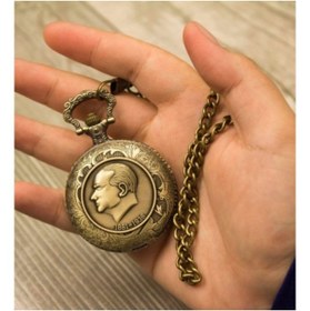 Resim CornerShop Kişiye Özel Atatürk Temalı Quartz Köstekli Saat 