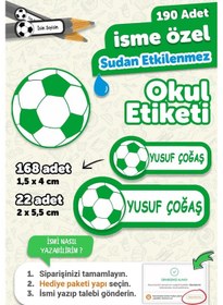 Resim Okul Etiketi Kalem Defter İsimli Etiket Isim Yazılabilen Bursaspor - 190 Adet Özel Yeni Tasarım 