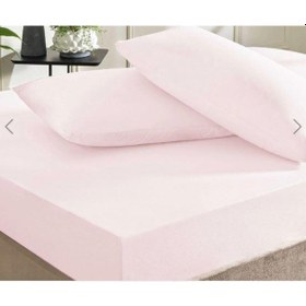 Resim Taç Ranforce Lastikli Tek Kişilik Çarşaf Set Pudra Pudra 