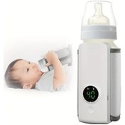 Resim Elmpaly Beyaz Renkli Taşınabilir Çocuk Biberon Isıtıcı Seyahat İçin Hızlı Isıtma 5 Saate Kadar Kesintisiz Isıtma Hassas Sıcaklık Kontrolü 