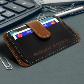 Resim Kişiye Özel Gerçek Deri Kartvizitlik Cüzdan 