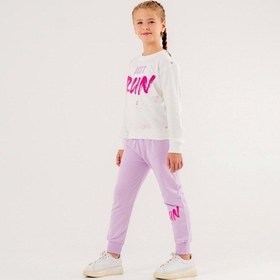 Resim Coppa Kids Run Baskılı 2 Ip Mevsimlik Kız-erkek Takım - Coppa -ekru-lila - 4 Yaş Çok Renkli 