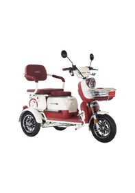 Resim Arora Rüzgar New 3 Tekerli Kızaklı Elektrikli Motosiklet Kırmızı 
