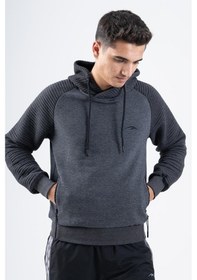 Resim Maraton Sportswear Regular Erkek Kapşonlu Uzun Kol Basic Siyah Sweatshirt 21392-siyah Siyah 
