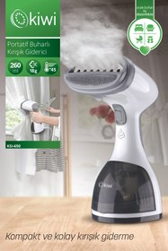 Resim Kiwi KSI-6450 1200 W Portatif Buharlı Kırışık Giderici Gri Dikey Ütü 