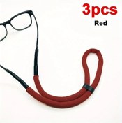 Resim Cloudstore Su Sporları İçin 3 Adet Kırmızı Ayarlanabilir Anti-slip Gözlük Kayışı 