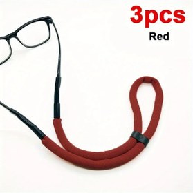 Resim Cloudstore Su Sporları İçin 3 Adet Kırmızı Ayarlanabilir Anti-slip Gözlük Kayışı 