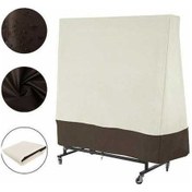 Resim Pazly 210d Oxford Kumaş Masa Tenisi Örtüsü, Toz Ve Su Geçirmez, Dış Mekan, Bej, 368x5160cm 