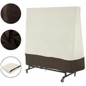 Resim Pazly 210d Oxford Kumaş Masa Tenisi Örtüsü, Toz Ve Su Geçirmez, Dış Mekan, Bej, 368x5160cm 