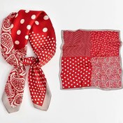 Resim 2024 Vintage Kırmızı Polyester Eşarp | Kadınlar için Çok Desenli Kare Eşarp | Bordo Paisley ve Puantiyeli Tasarımlar | Esnemez, Parlak Bitiş | Günlük Kullanım İçin İdeal | Elde Yıkama veya Kuru Temizleme | Bayramlık Aksesuar 