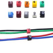 Resim Profisher Renkli Kablo Numaratör Ec-0 Boyutu 2.5 Sqmm Tel Işaretleyici 100 Adet 