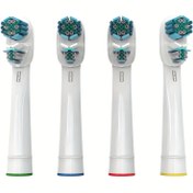 Resim 4 adet Değiştirme Diş Fırçası Başlığı OralB Elektrikli Diş Fırçası Pro 1000 5000 8000 9000 Yetişkin Vitalite Çift Artı ile Uyumlu 