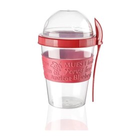 Resim By Nevser® Taken Go Kapaklı Kaşıklı Pratik Taşınabilir Meyveli Yoğurt Kabı 