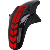 Resim Deeb Motosiklet Çamurluk Sticker Mat Kırmızı Model S - 2 Adet 