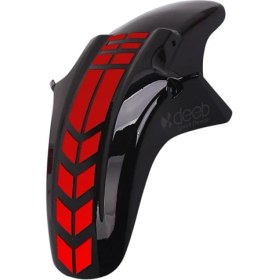 Resim Deeb Motosiklet Çamurluk Sticker Mat Kırmızı Model S - 2 Adet 