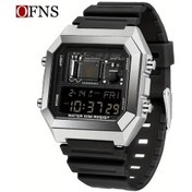 Resim Cloud011 Ofns Avant Garde Alarm Clock 5atm Spor Digital Tarih Kronometre Timer Siyah Gri Saati Diğer 