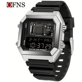 Resim Cloud011 Ofns Avant Garde Alarm Clock 5atm Spor Digital Tarih Kronometre Timer Siyah Gri Saati Diğer 