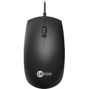 Resim Lecoo MS100 USB Kablolu 1000 DPI 3 Tuşlu Sağ / Sol El ile Kullanıma Uygun Optik Mouse Siyah 