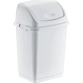Resim Poly Time Polytime Magnum Klink Sallanır Kapak Ofis Banyo Mutfak Bahçe Çöp Kutusu Kovası / 20 Litre / Beyaz / 47X30X23 Cm. 