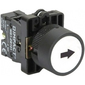 Resim 22mm İşaretli Yaylı Buton Beyaz ok 