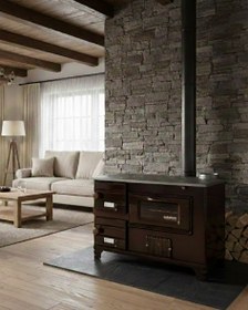 Resim Çalışkan 210 Kahverengi Tuğlalı Kuzine Soba 