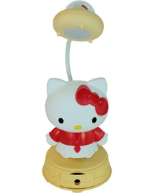 Resim TURKUAZ TASARIM&EVENTS Hello Kitty Desenli Kalemtraşlı Masa Lambası 