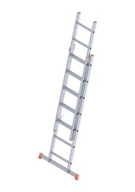 Resim Aluminyum Endüstriyel Sürgülü Merdiven 2 Kademeli 2x7 Basamaklı 
