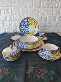 Resim Fermato 56 Parça 6 Kişilik Çeyiz Seti Lemone Serisi Çok Renkli 