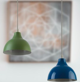 Resim Modavize Kinder S Salon - Mutfak - Cafe Iyah Gövde Mavi Yeşil Renk 2 Li Avize 