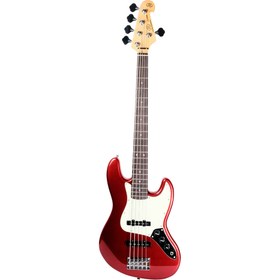 Resim SX SJB62 /5/MRD 5 Telli Bas Gitar (Metallic Red) 