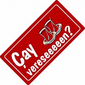 Resim Çay Veresen Yazılı Sök-tak-pratik Vantuzlu Yeni Nesil Dekor 