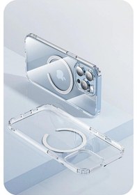 Resim Rock Apple Uyumlu iPhone 14 Pro Max Kılıf Magsafe - Şeffaf Şeffaf 