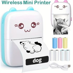 Resim Kablosuz Mini Termal Yazıcı Kablosuz Mini Termal Yazıcı, Taşınabilir Etiket Makinesi, 200dpi Yüksek Çözünürlük, USB Şarj Edilebilir, Uygulama ve Kablosuz Bağlantı ile, Therma 
