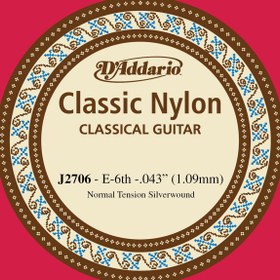 Resim D'Addario J2706 Student Nylon Klasik Gitar Tek Tel (E-Mi - Normal Tension - Naylon) 