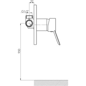 Resim İris Ankastre Duş Bataryası Krom Mad130 Gpd 