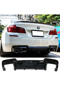 Resim Bmw F10 Vorstainer Difüzör Difizör Plastik Parlak Siyah 2010-2017 Arka-bodykit-ek-karlık 