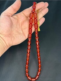 Resim Çubuk Kehribar Tesbih Karamel Renk Kapsül Kesim İri Boy 14,5mmx11mm T-775 