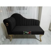 Resim AldaGelsin Yeni Model Ultra Lüks Alda Çizgili Josefin Bench Puf Berjer 130 cm 
