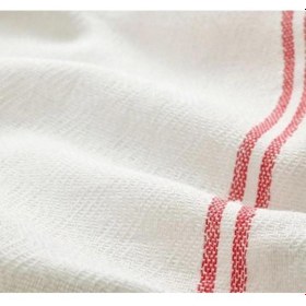 Resim Kurulama Bezi 60x45 Öiçülerinde % 100 Pamuk Beyaz Üzerine -bordo Çizgili Beyaz - Bordo Çizgili 