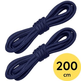 Resim Foottab 200 Cm Lacivert Yuvarlak Bot Bağcığı, Fitilli Dayanıklı Sağlam Bağcık, Ayakkabı Bağcığı Bağı Ipi 