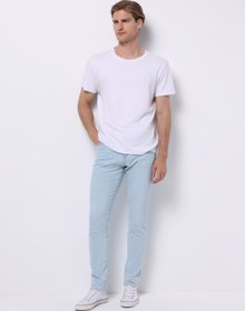 Resim Slim Fit Erkek Bleach İndigo Denim Jean Pantolon Colin's