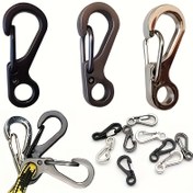 Resim 5/10/20 Adet Dayanıklı Çift Tarafla Mini Açık Hava Tokalar, Kamp ve Doğayürüş İçin - Yazılabilir Sırtaşma Anahtarlık Zinciri, Şemsiye ile Uyumlu Ekipmanlar 