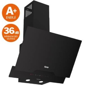 Resim Ferre D063-SA Siyah Silentart Girintili Davlumbaz 