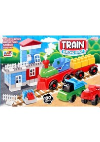 Resim Ant Blocks Train Tren İstasyonu Eğitici Bloklar 100 Parça 