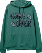 Resim Game Over Baskılı Yeşil Hoodie Lambuka Store