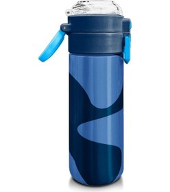 Resim Coral High Kids Lacivert Mavi Desenli Pipetli Ve Direkt İçim Çelik Termos 500 Ml 31888 Lacivert 