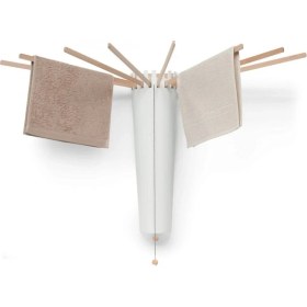 Resim Tub8 Duvara Monte 8'li Çamaşır Kurutmalık Beyaz/naturel Renk 